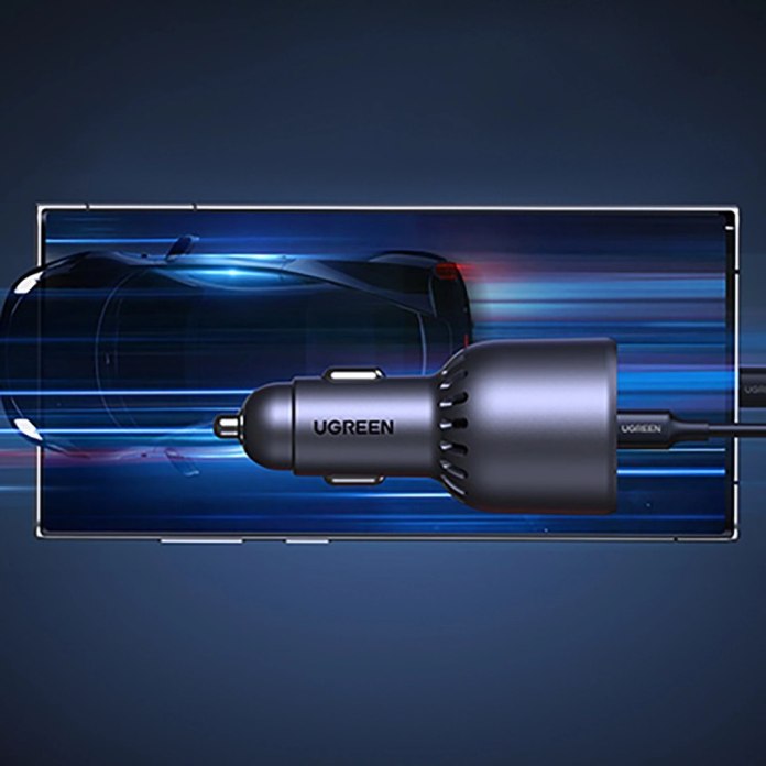 Imitacja Ładowarki samochodowej Ugreen EC705 ścigającej się z samochodem